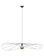 Thoro Eskola TH.010CZ zwarte hanglamp van draadstaal