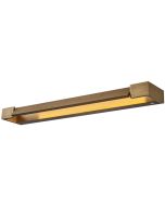 Freelight Parete W1460B bronzen schilderijlamp met kantelbaar deel waar de LED is geplaatst. rechtsonder een touch dimmer