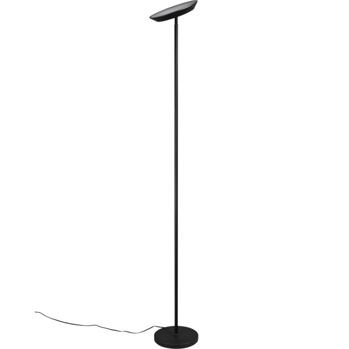 Uplighter van zwart metaal met geintegreerde LED