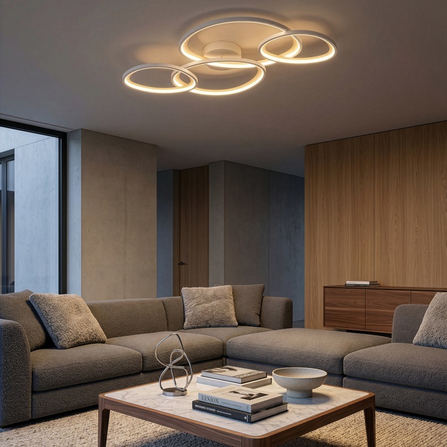 plafonniere aan een laag plafond in een woonkamer plafonniere aan een laag plafond in een woonkamer
