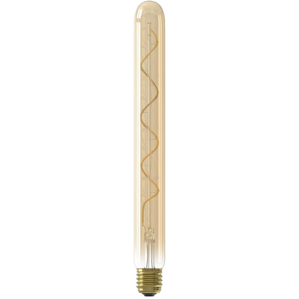 Goudkleurige LED buislamp van 30cm met spiraalvormig filament