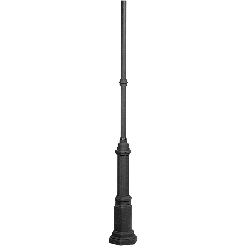 Klassieke gevormde zwarte mast voor een lantaarnpaal. 